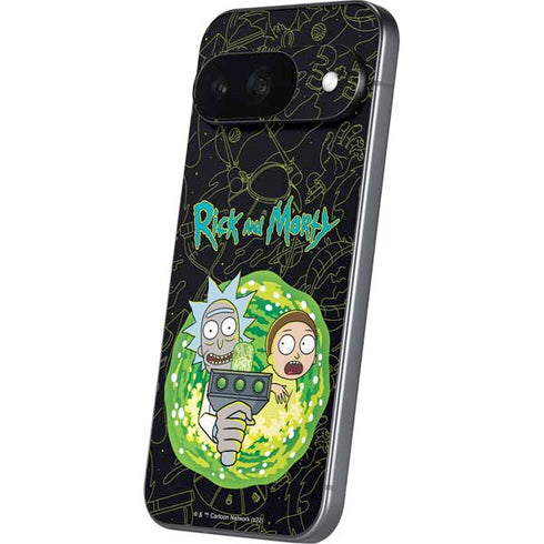Adult Swim Rick and Morty Portal Travel Google Pixel 9 Skin